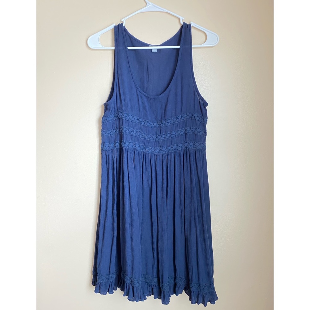Aerie Tank Top Midi Dress Blue Size X-small